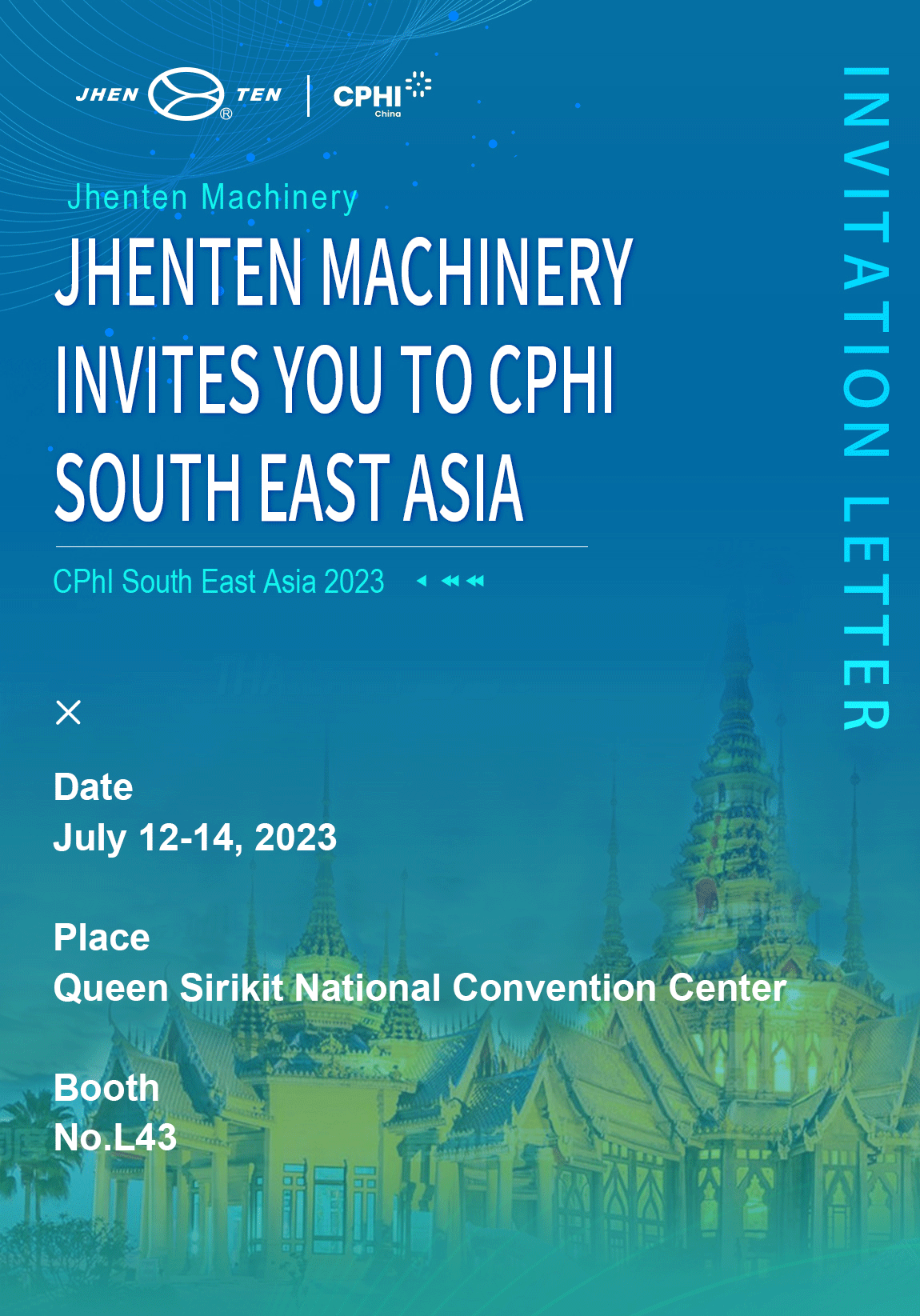 Jhenten Machinery invites you to CPHI South East Asia(圖1) Jhenten Machinery invites you to CPHI South East Asia(圖1)