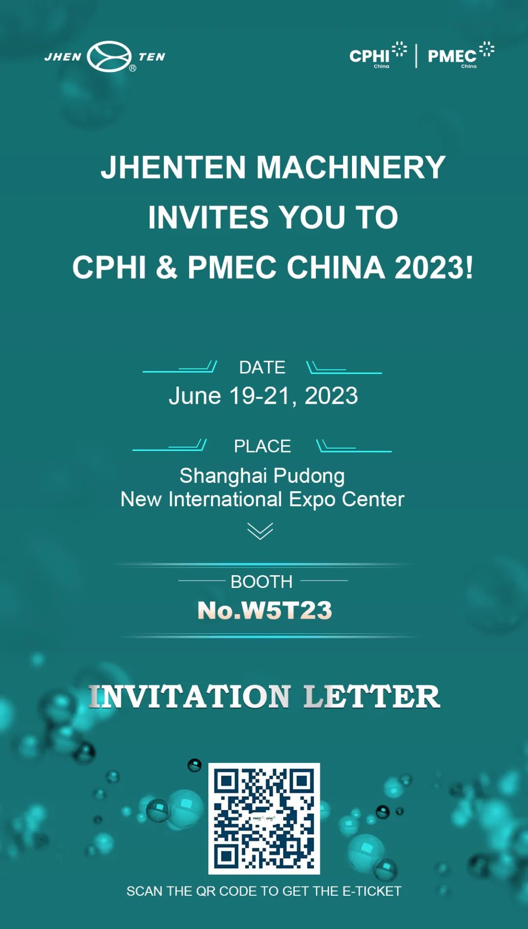 Jhenten Machinery  invites you to CPHI & PMEC China 2023！(圖1)